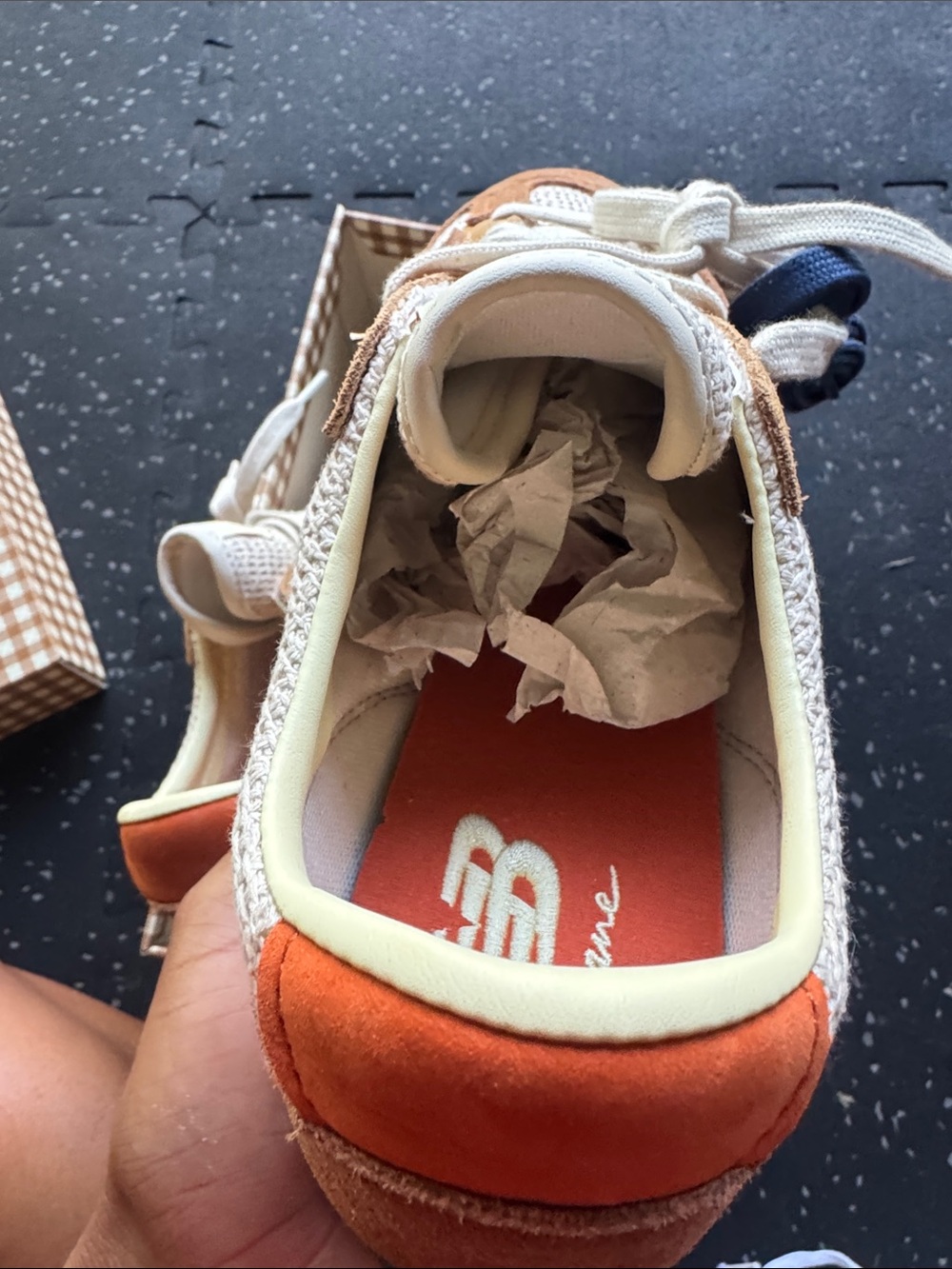 Sezane Sézane X New Balance Ecru / Brown - Size US 8 unisex please see chart - Picture 8 of 9